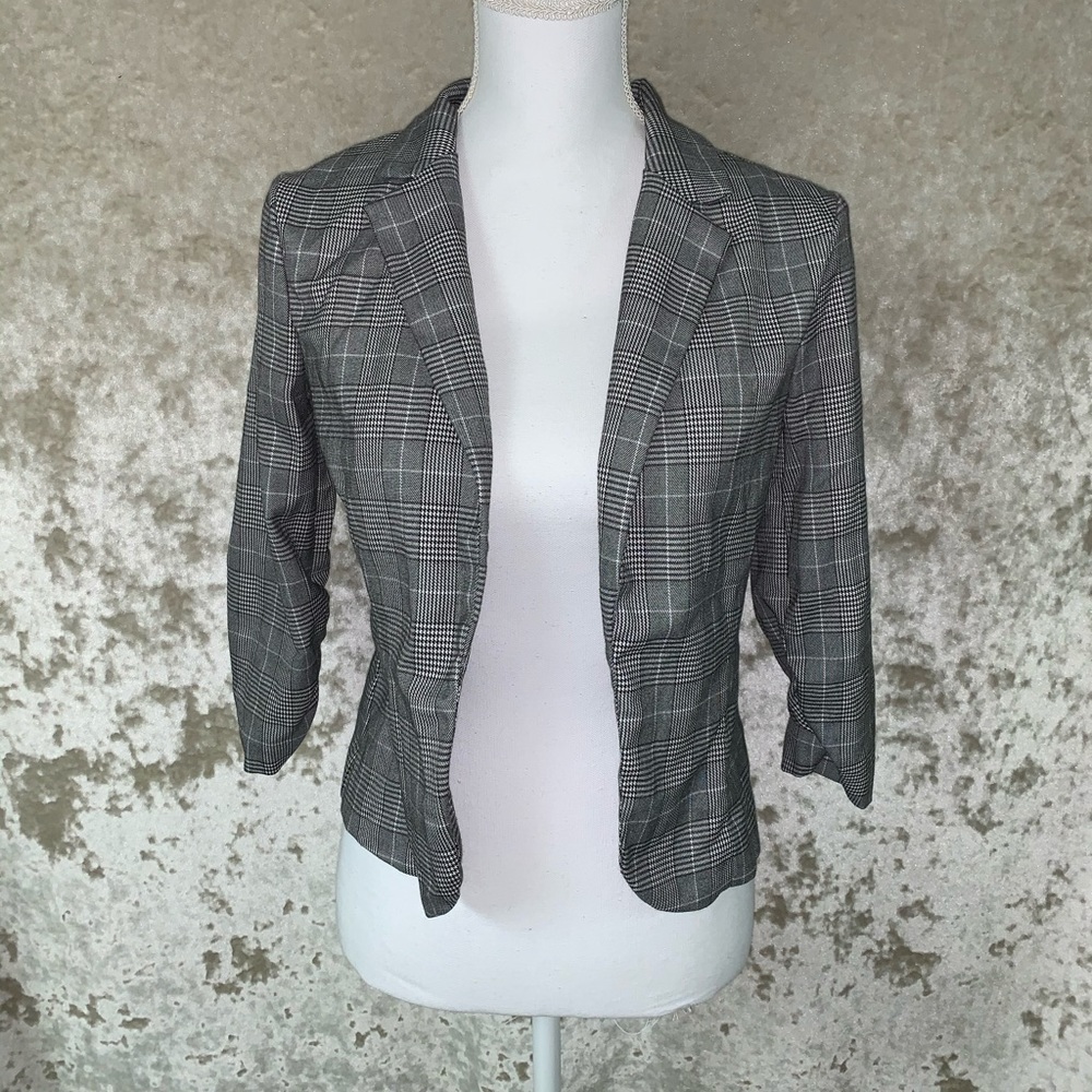 Gray, White & Black Blazer